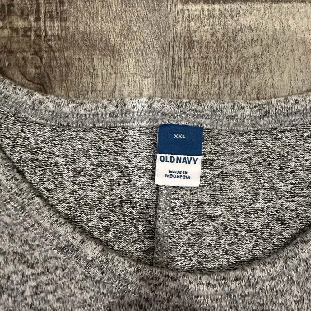 Old Navy Womens Plus Size 2X Short Sleeve Plush‎ Crop Top Grey Heather - Picture 5 of 7